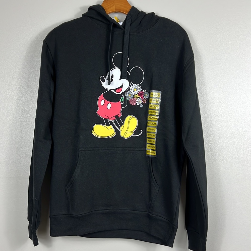 DISNEY Mickey Mouse Hooded Black Sweatshirt